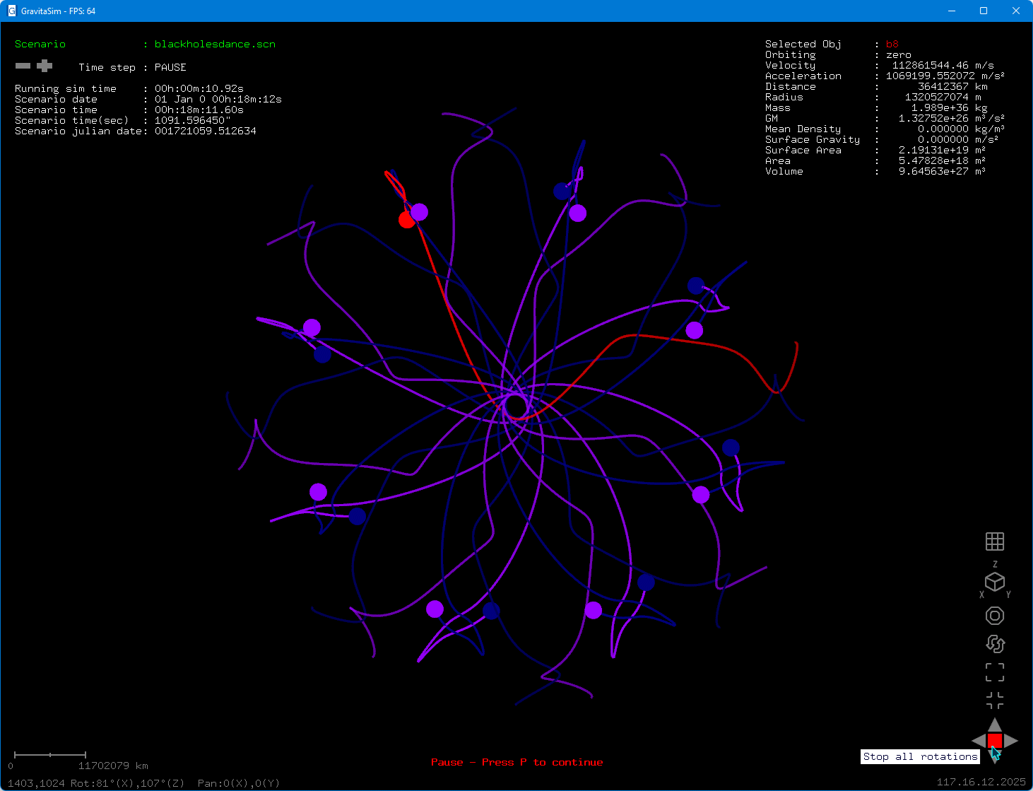 Black Holes dance Black Holes