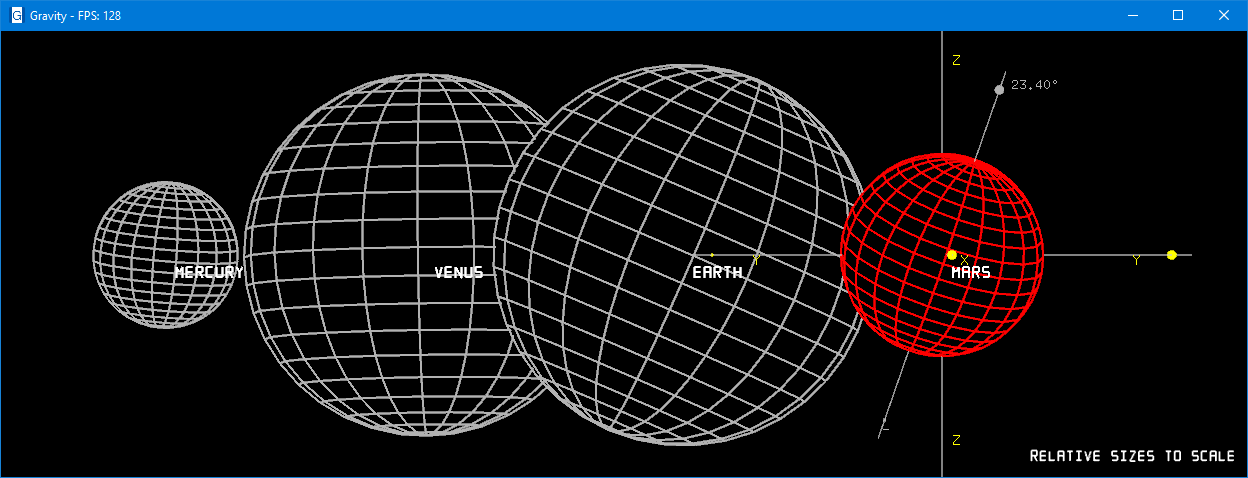 size of mars